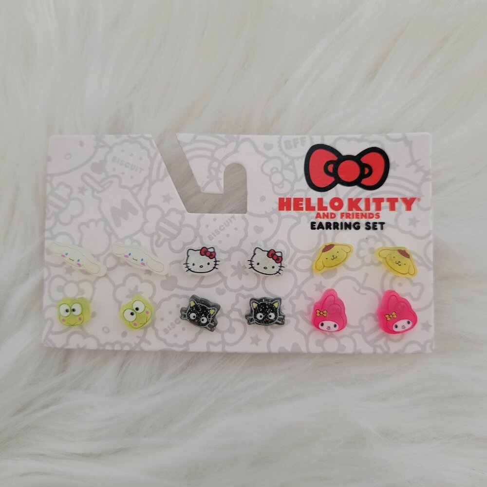 Hello Kitty & Friends 6-Pack Stud Earrings